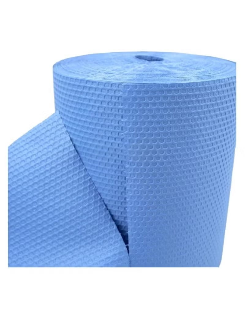 Century Jumbo Blue Microfiber Kitchen Towel Roll Extra Thick - 475 Pieces - Image 2